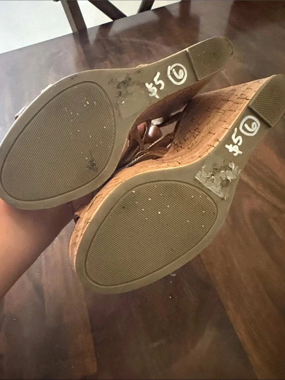 Madden Girl Tan Strappy Wedge Sandals